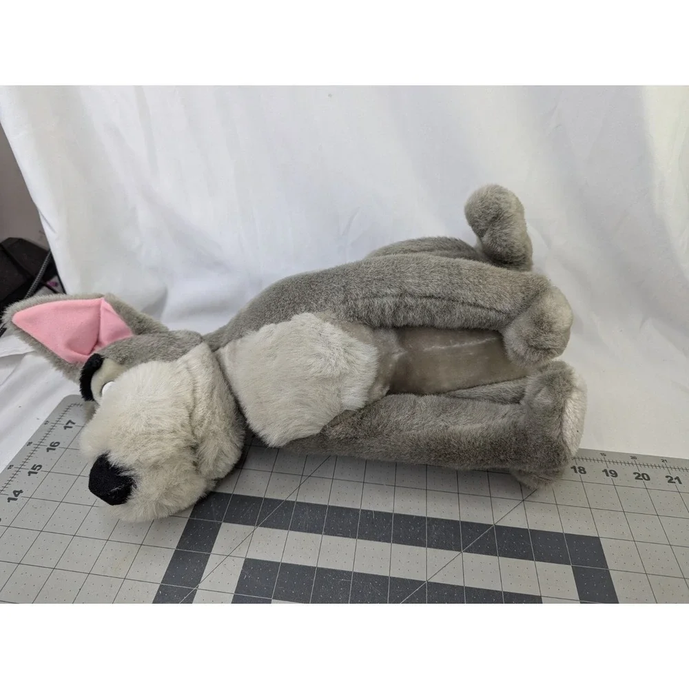 Disney Lady and the Tramp Dog Plush 17 Inch Metal Collar Tag Stuffed Animal Toy